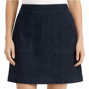 Loft Denim Skirt Dark Wash Blue with Pockets Size 4